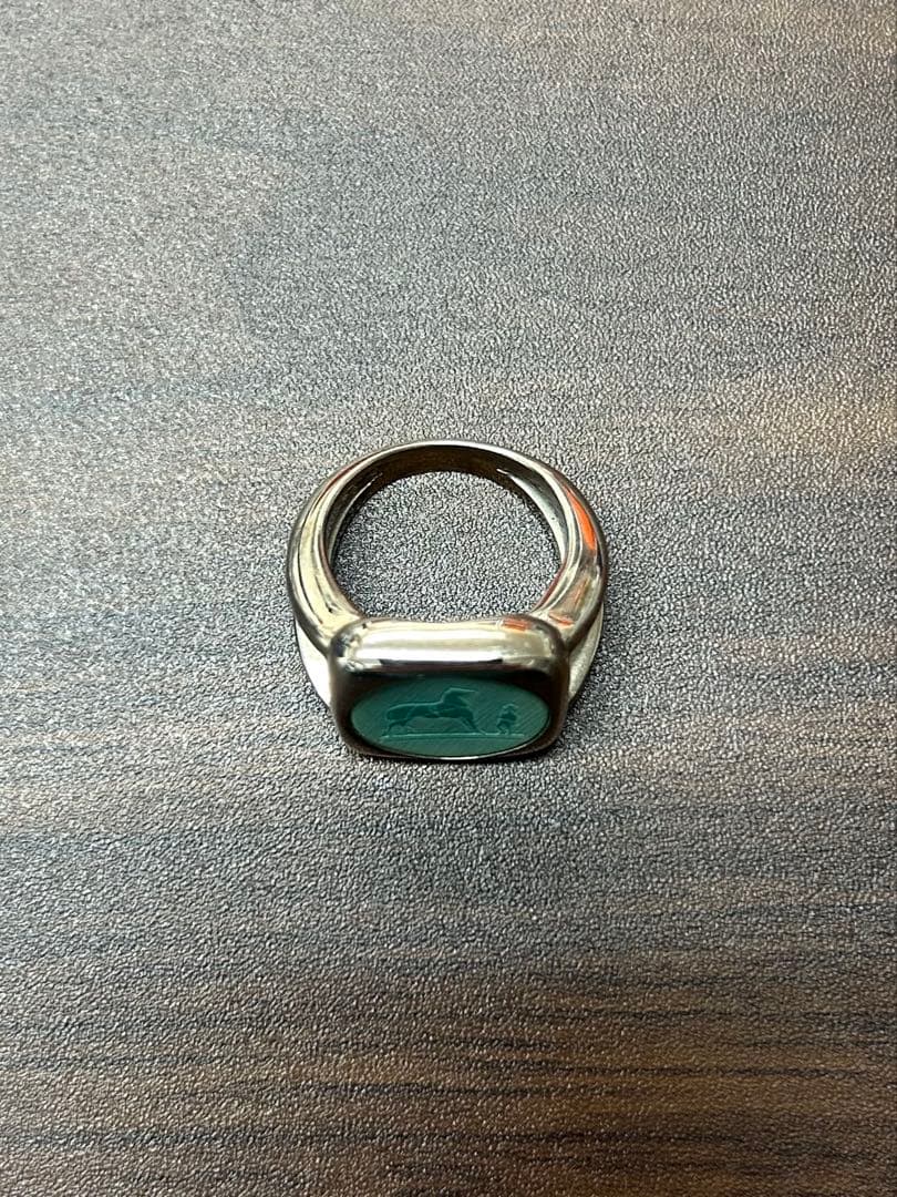 藤浦様専用 エルメス 90年代 コロゾ ホース リング シルバー 53号