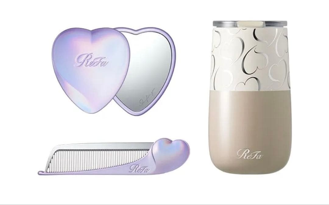 限定色3点 リファ ハートコームアイラ ミラー（シルキーパープル） タンブラー
