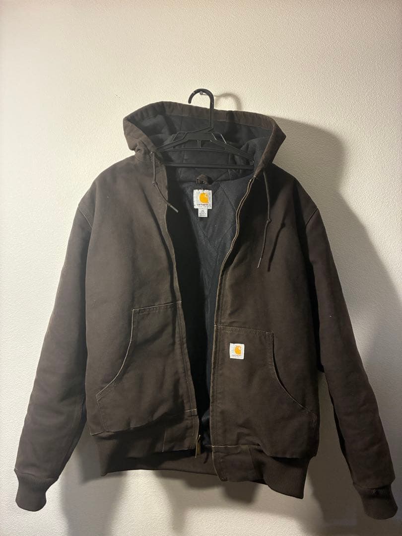 【希少XSサイズ】カーハート アクティブジャケット ダークブラウン メキシコ製 雰囲気系 Carhartt カーハート アクティブジャケット ダークブラウン