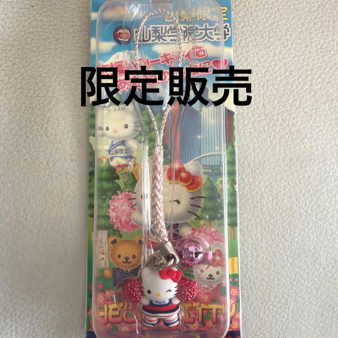 希少 数量限定 新品 ご当地 山梨学院大学 ハローキティ チアリーダーストラップ