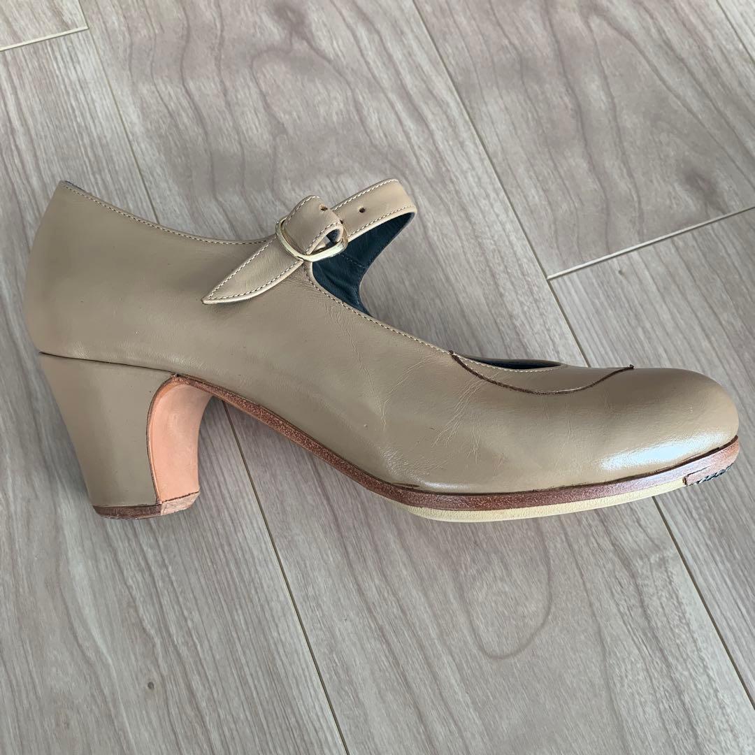 フラメンコシューズ 38.0Ｂ　イベリアセミプロベージュ