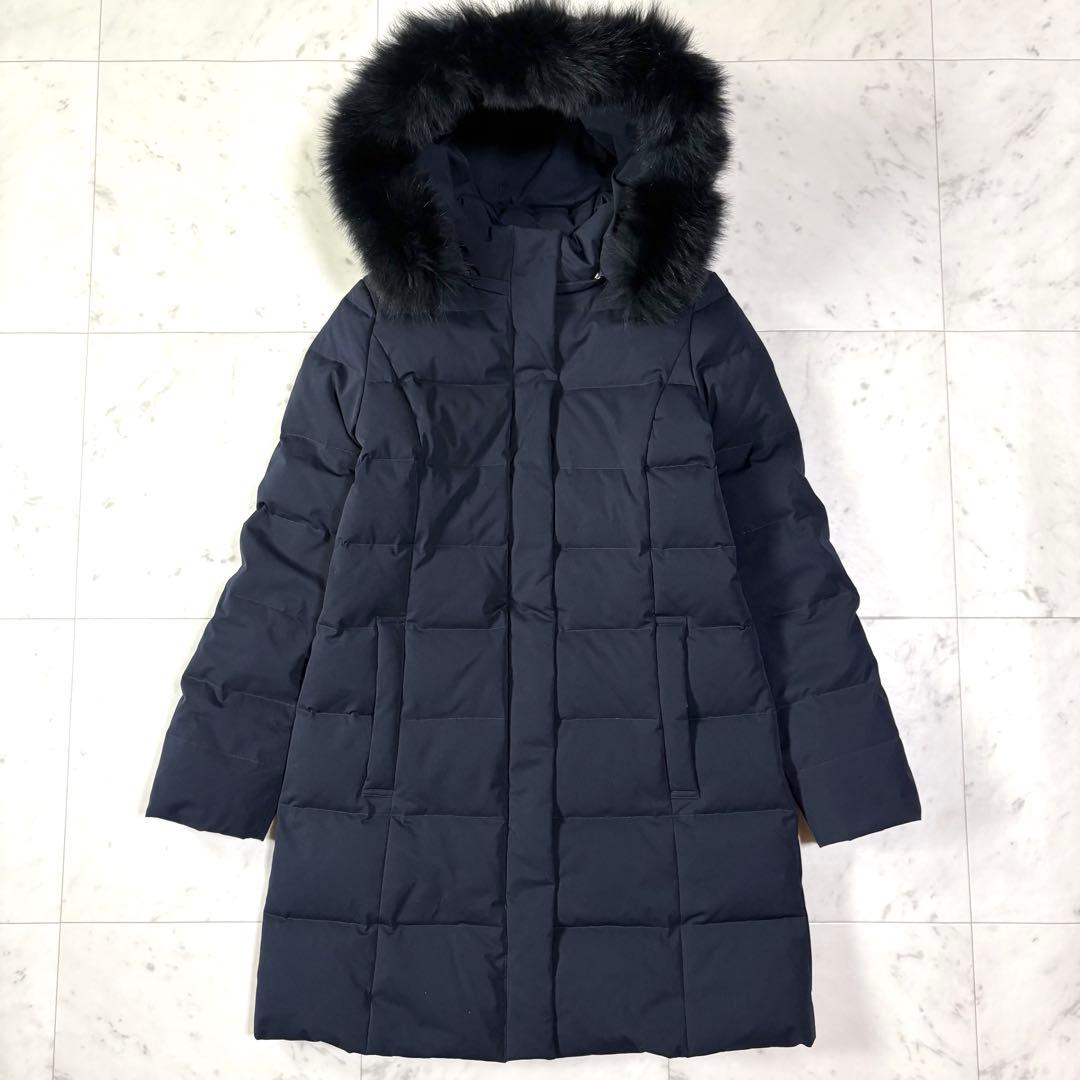 人気】デミルクスビームス FOXファーフードダウンコート ネイビー 36