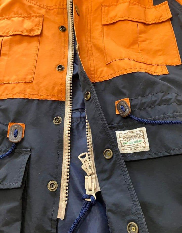 ネイバーフッド マウンテンパーカー Sサイズ オレンジ/ブラック - メルカリ