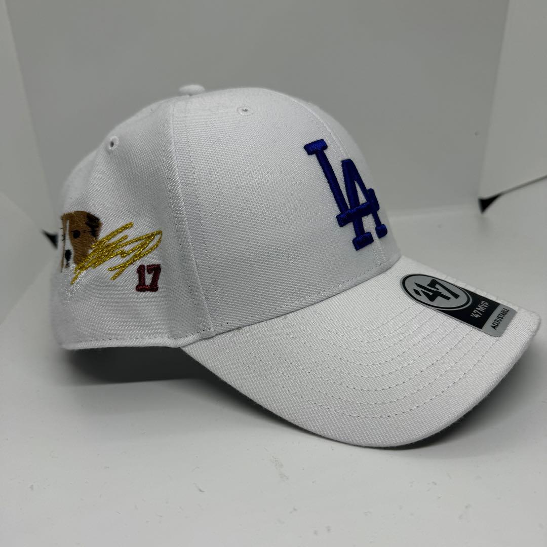 ドジャース 大谷翔平サイン入り、デコピン刺繍47 MVPキャップ - メルカリ
