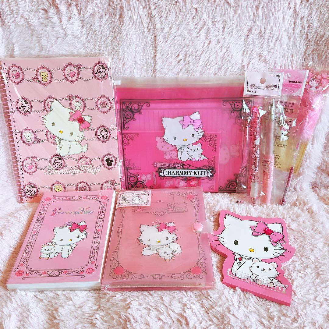 希少レア　チャーミーキティ　レターセット　ペン　まとめ売り　平成レトロ　サンリオ