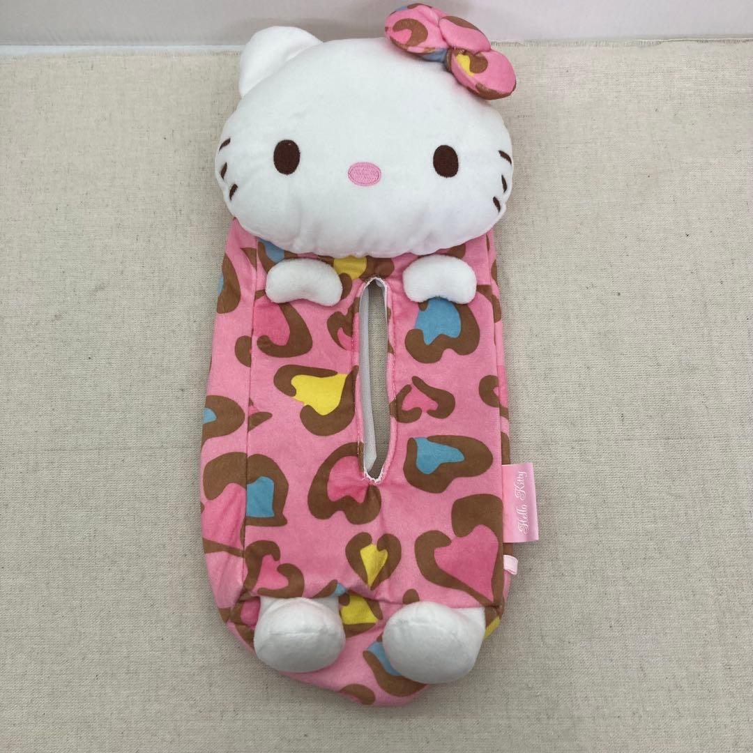 ハローキティ ティッシュケース ティッシュボックス ピンク ヒョウ柄