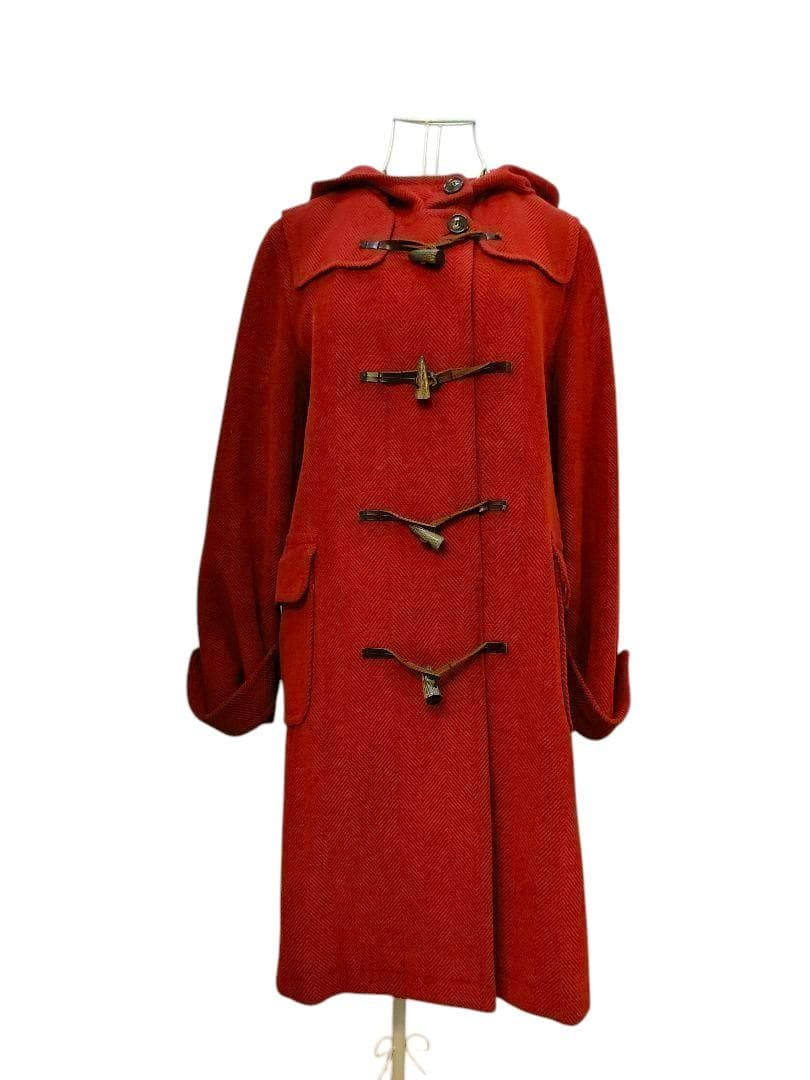 ヨークランド　ダッフルコート　レッド　レトロ古着