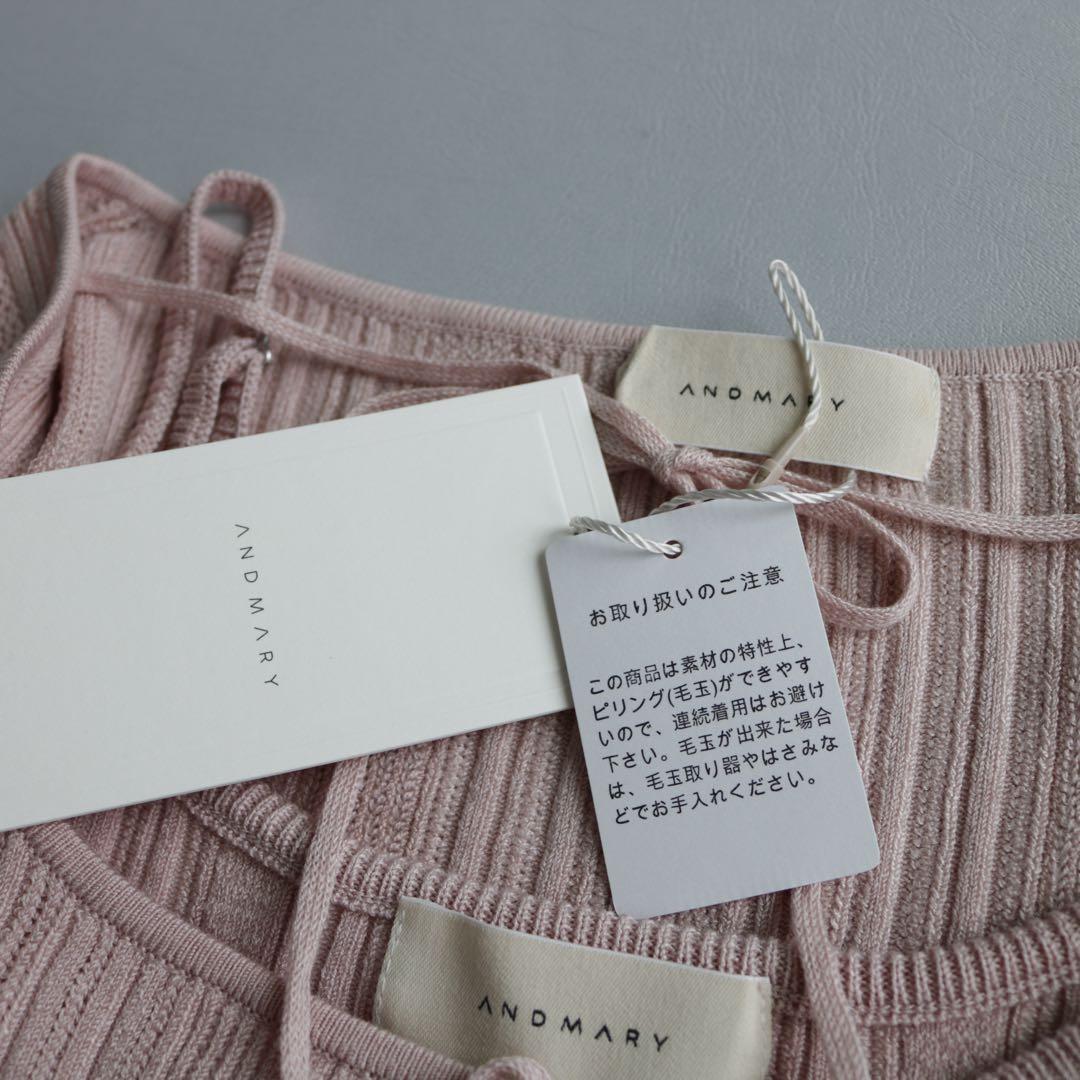 新品｜andmary Crochet frill knit tops ピンク - メルカリ
