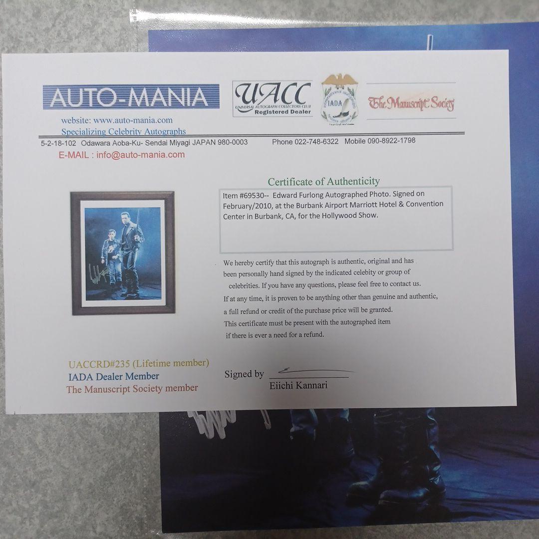 ターミネーター2 エドワードファーロング 直筆サイン入りオートグラフ