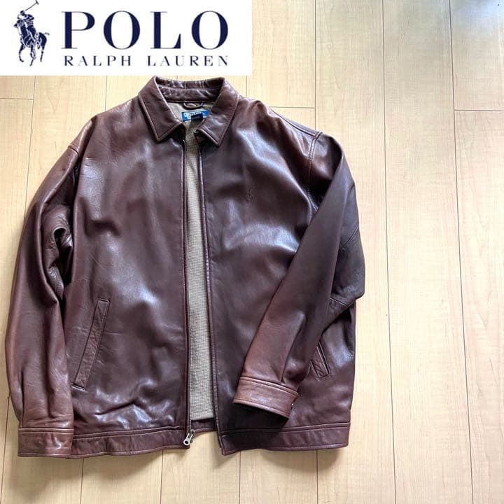 美品 ポロ ラルフローレン ラムレザージャケット シープレザー - メルカリ