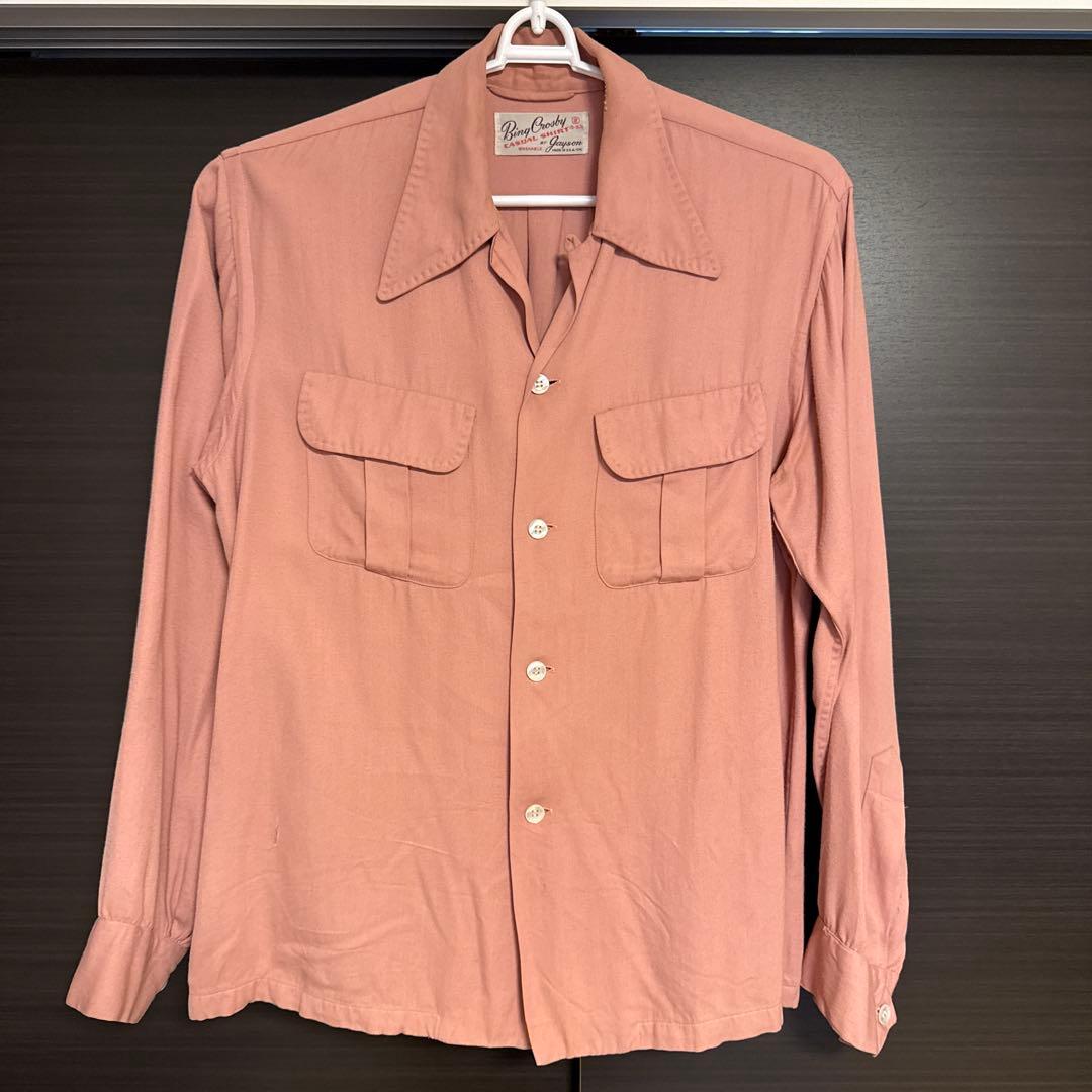 りー　40〜50's Bing Crosby Rayon Shirt