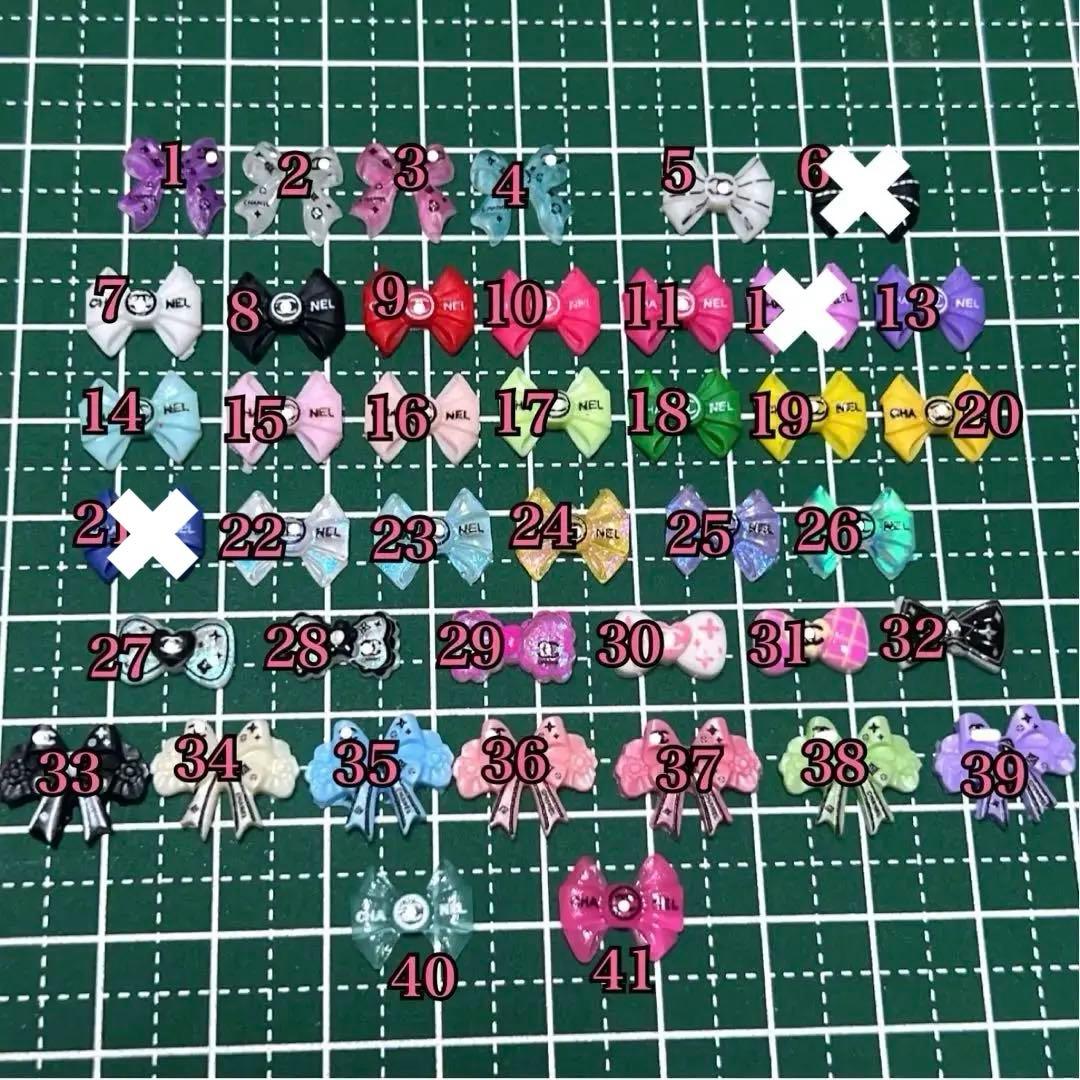 シャネル cc ロゴ リボン ハート ネイルパーツ