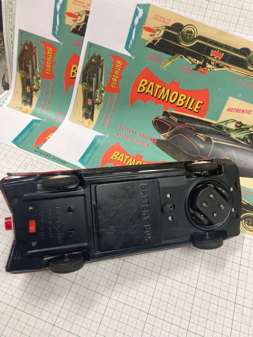 1960年代アオシン製の初期の珍しい黒の バットマンかー黒は！殆ど出