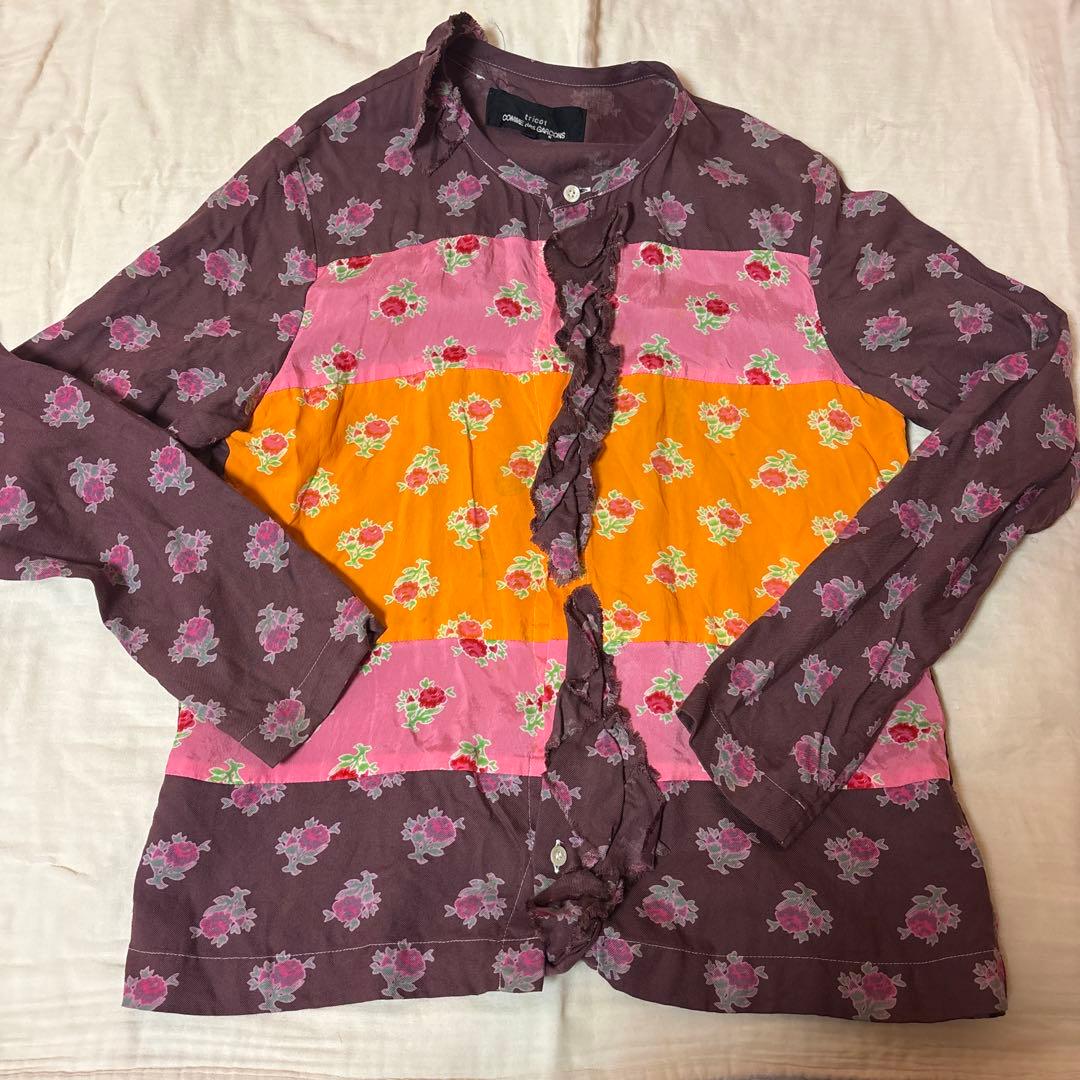 トリココムデギャルソン　花柄　フリルブラウス 楽天市場】フリル ブラウス（ブランドコムデギャルソン）の通販