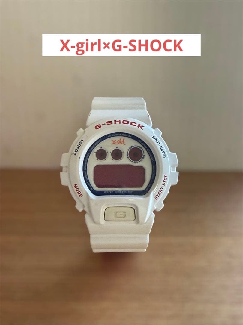 x-girl G-SHOCK デジタル腕時計 ホワイトDW-6900FS