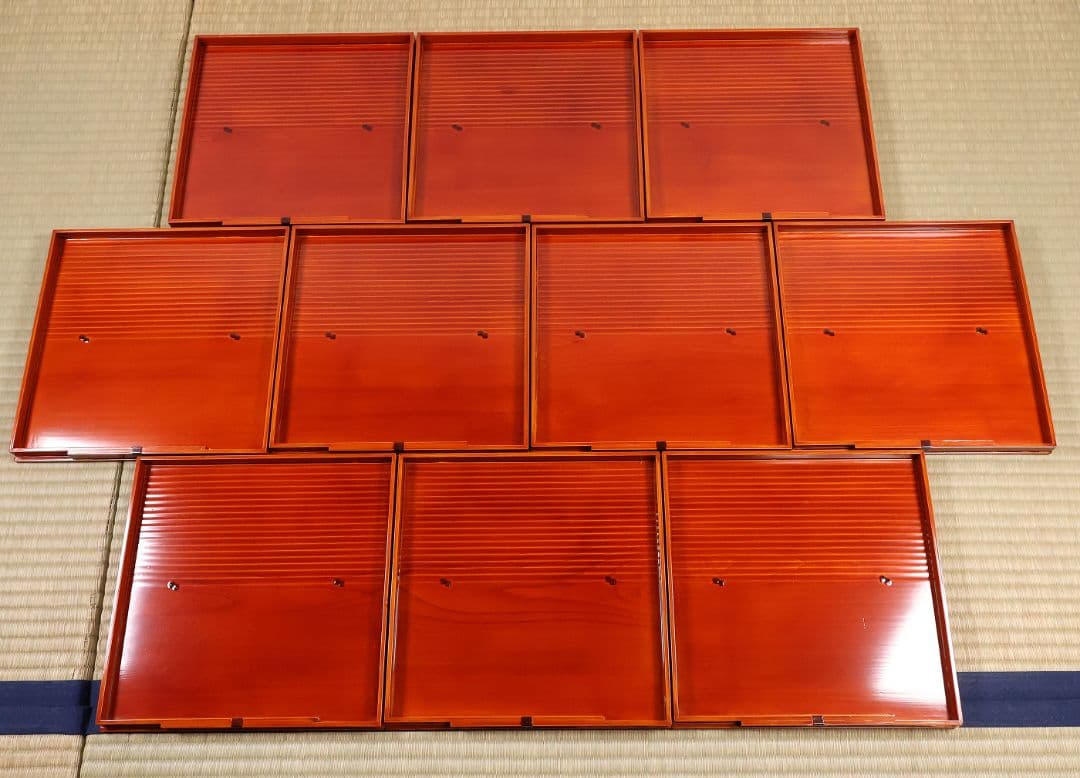 春慶塗 折敷 十客 26.6cm 会席 懐石 卓上 四方膳 木製【MB112】