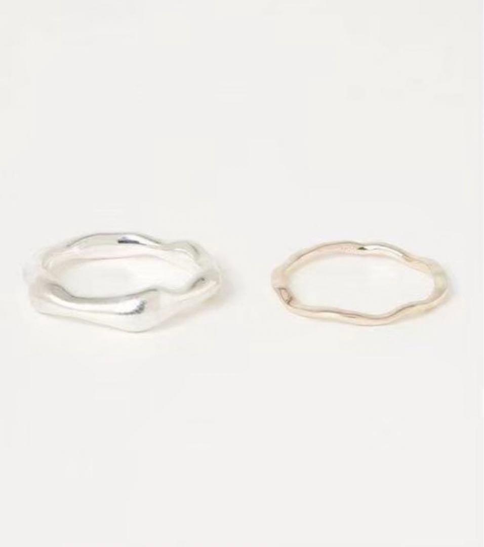 ☆完売品☆ agete SV K10２連セットリング　13号