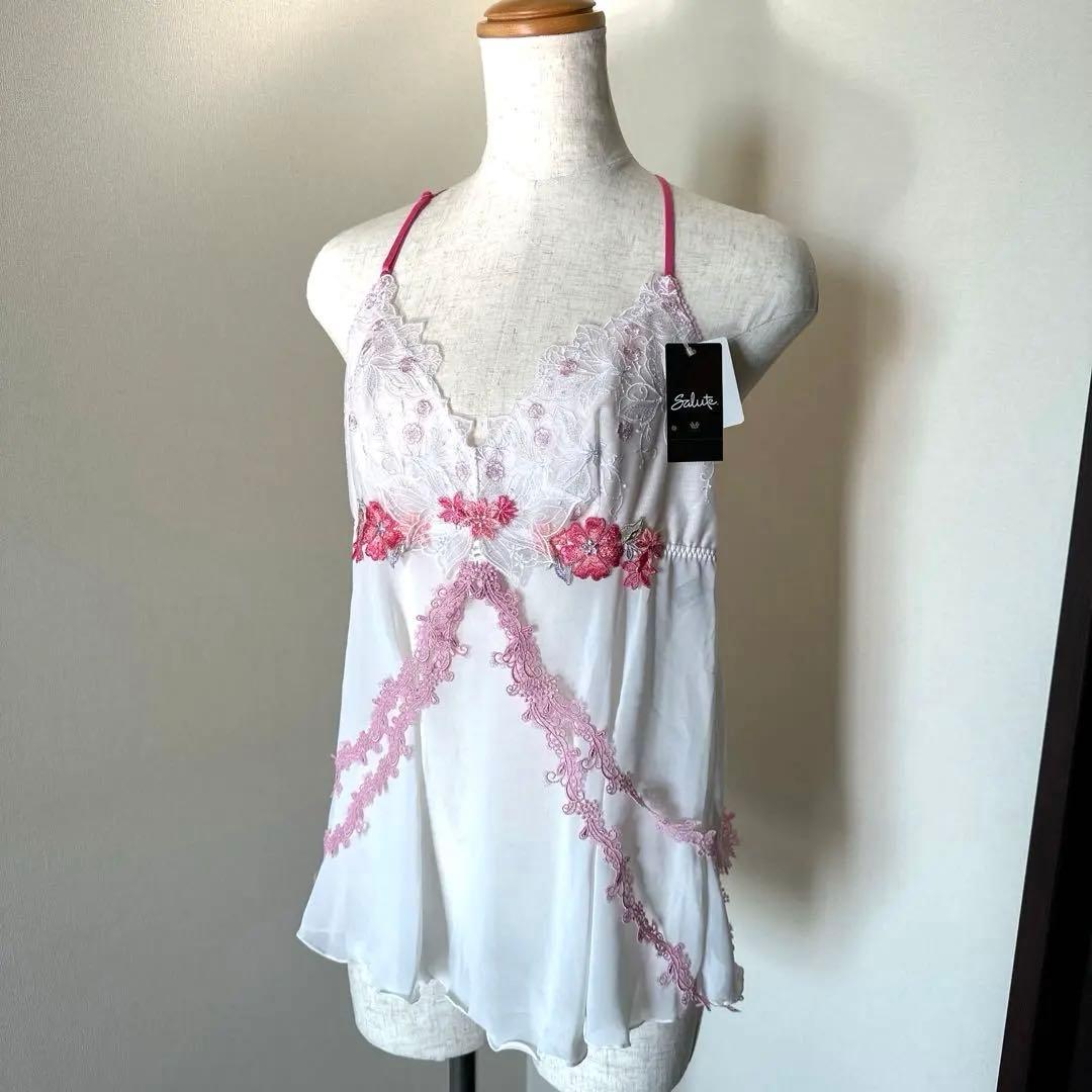 新品未使用タグ付　日本製ワコール上質ライン　サルートキャミソール＆ソングセットL