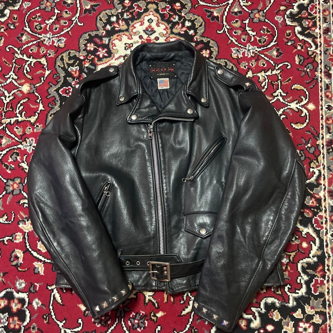 80s USA製 SCHOTT レザーダブルライダース　DURO JAC