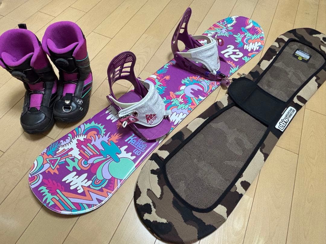 K2 キッズ スノーボードセット 110cmボード・ビンディング・ブーツ・ケース