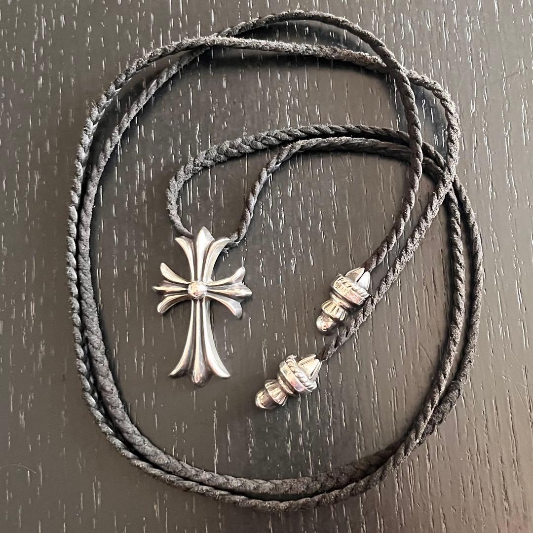 美品☆クロムハーツスモールCHクロスレザーブレイドWボロチップ