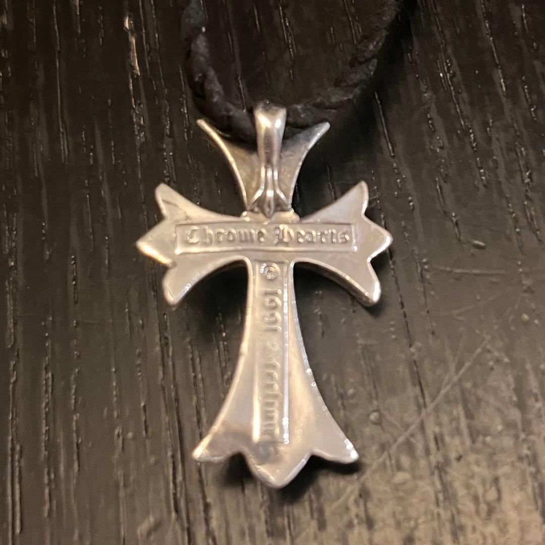 美品☆クロムハーツスモールCHクロスレザーブレイドWボロチップ