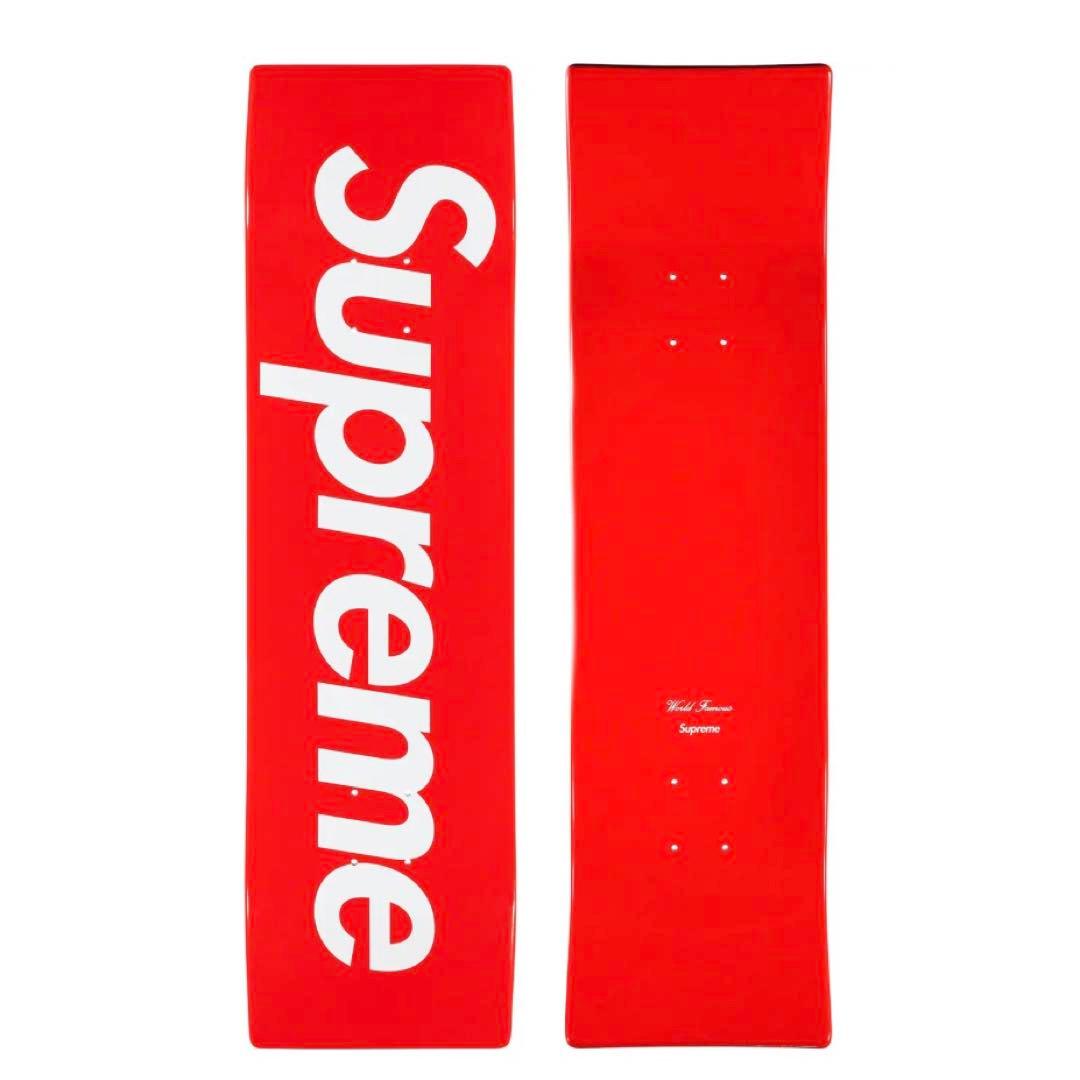 Supreme22SSアンカットボックスロゴスケートボード レッド