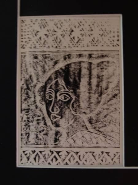 川上　澄生、婦人図、希少な額装用画集より、美品、新品額装付