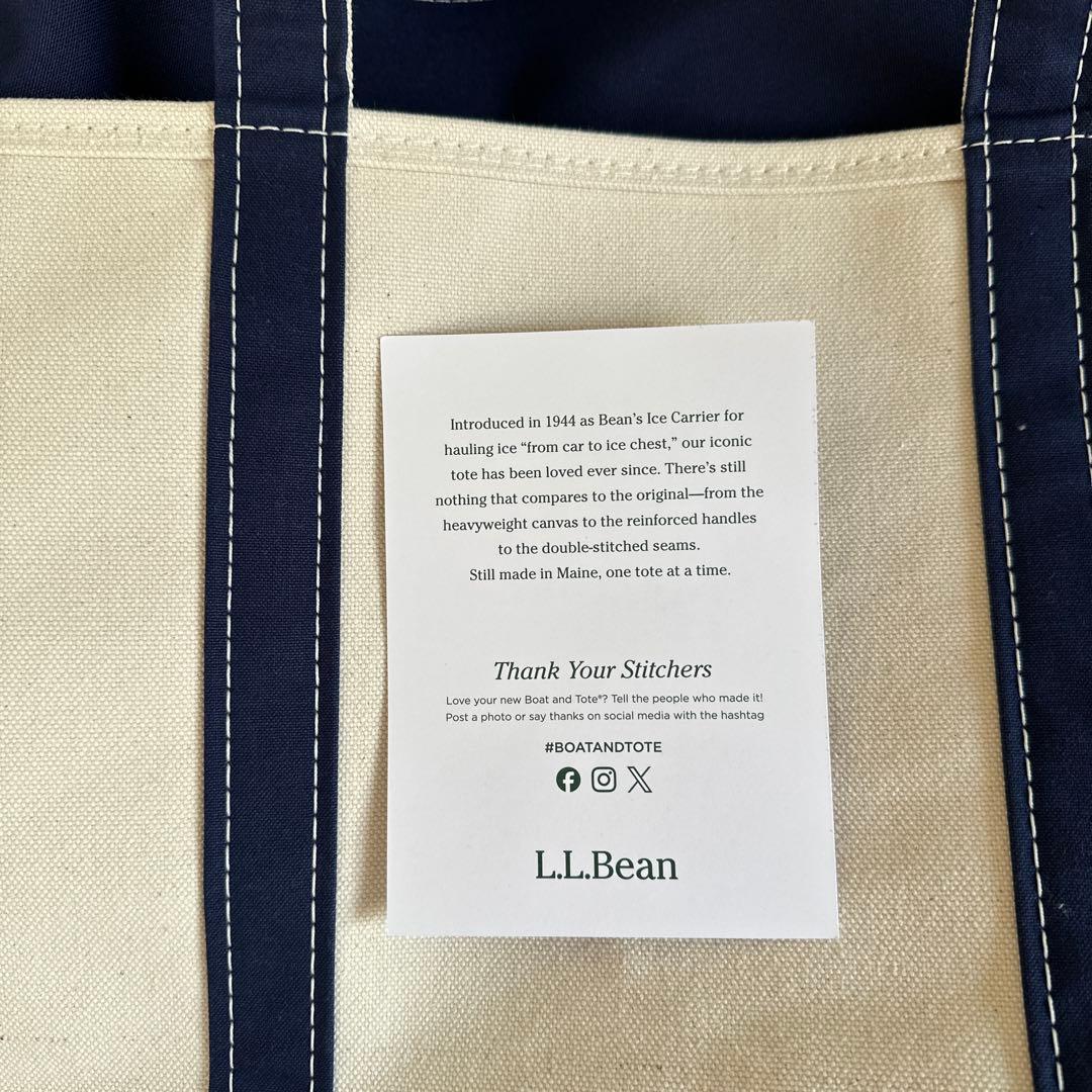 【L.L.Bean】USA製 ボートアンドトート ラージ ネイビー 新品未使用