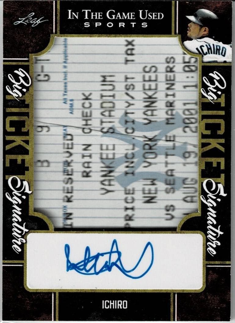 MLB☆イチロー 22 Leaf TheGameTicket 直筆サインカード