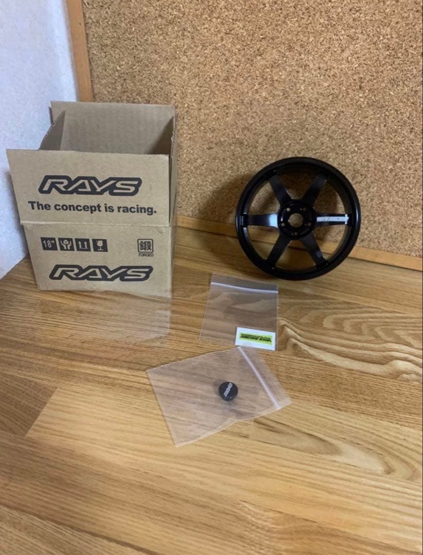 《新品》ミニチュアオブジェ レイズ RAYS TE37 ホイール ブラック黒