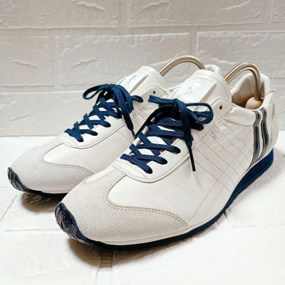 PATRICK アイリス IRIS レザー 白×紺 26.5cm ✨️良品✨️