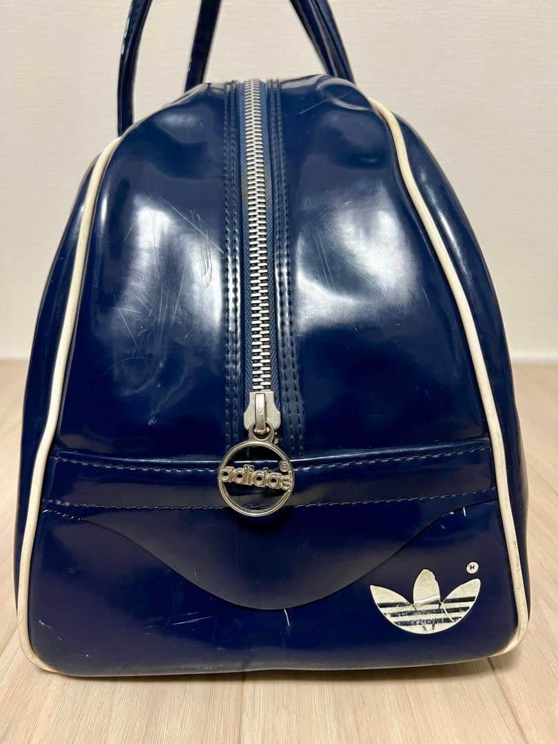 80s adidas ）アディダス エナメル ボストンバッグ ビンテージ - メルカリ