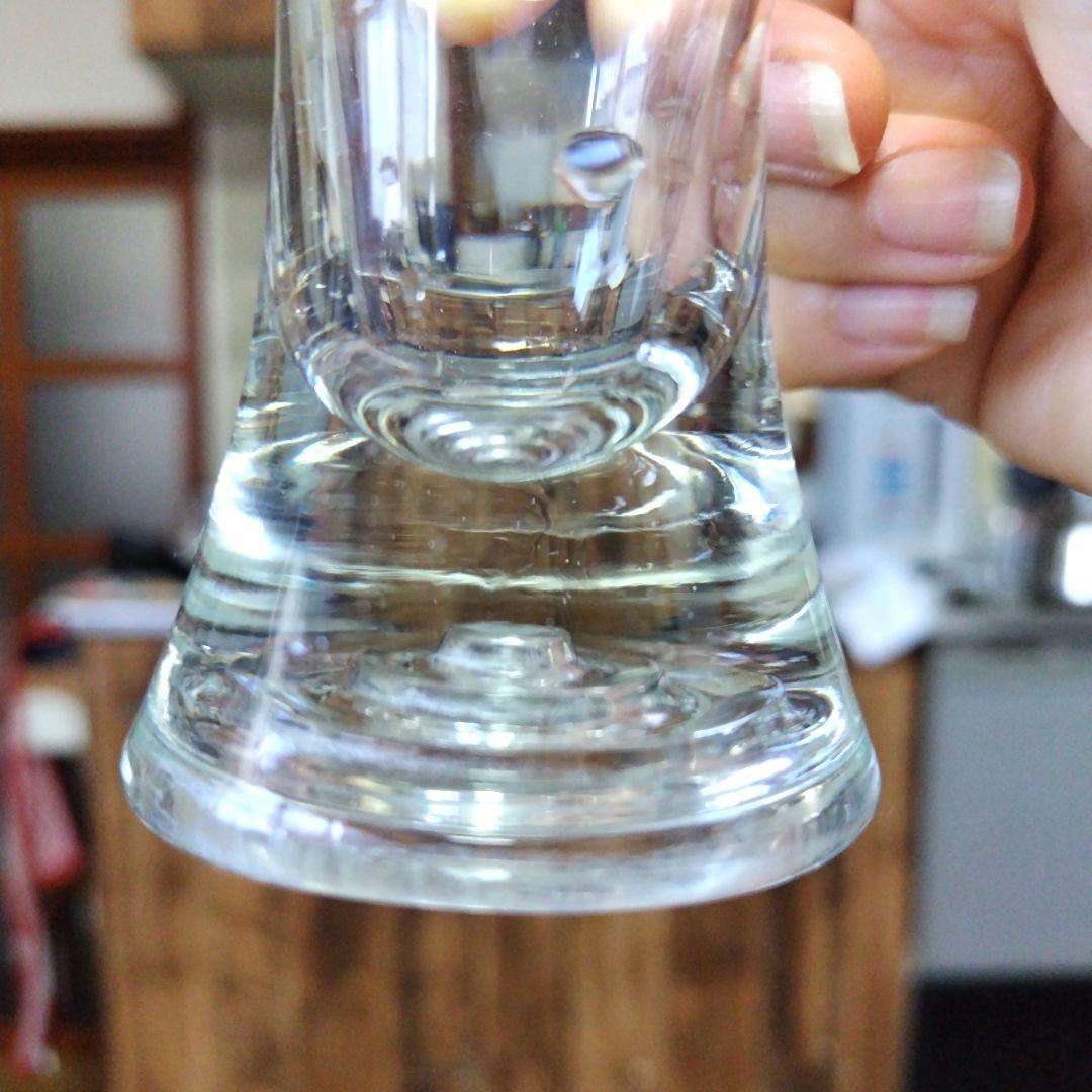 昭和初期 昭和レトロ 骨董 鼓型 底上げグラス レトロ ガラス コップ