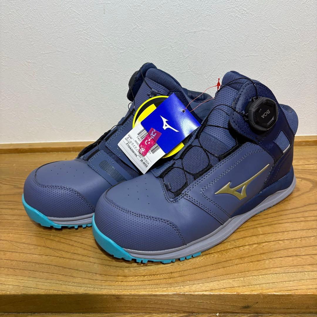 セール【新品】ミズノ オールマイティHW2 81M 安全靴 ネイビー