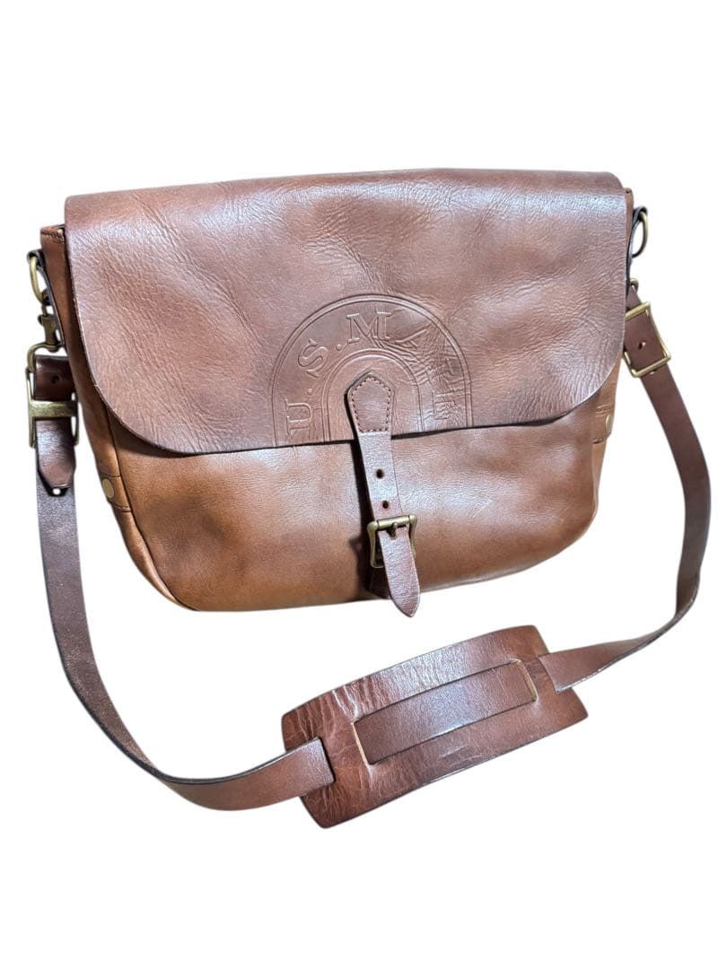 VASCO U.S.MAIL ブラウンレザー ポストマン メールバッグ