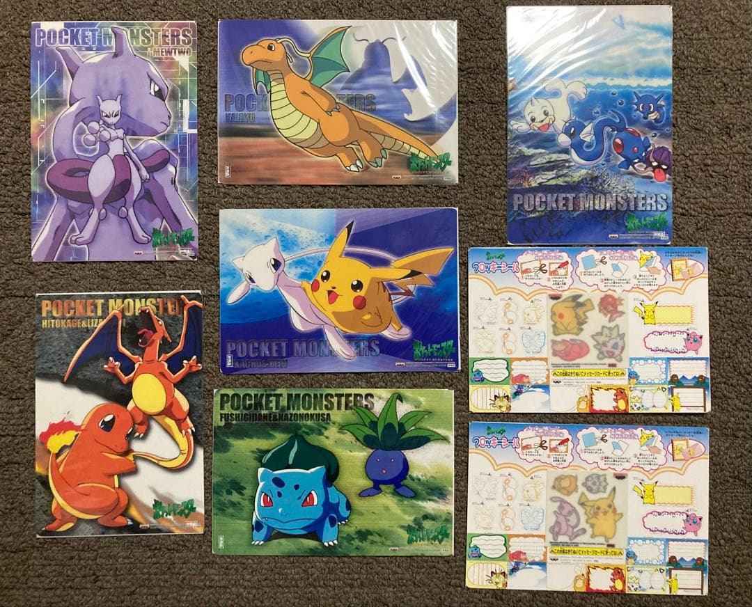 【未開封】【非売品】ポケモン 下敷き バンプレスト ミュウ ピカチュウ 希少 ムービースペシャルパック『名探偵ピカチュウ』(SMP2)《未開封BOX