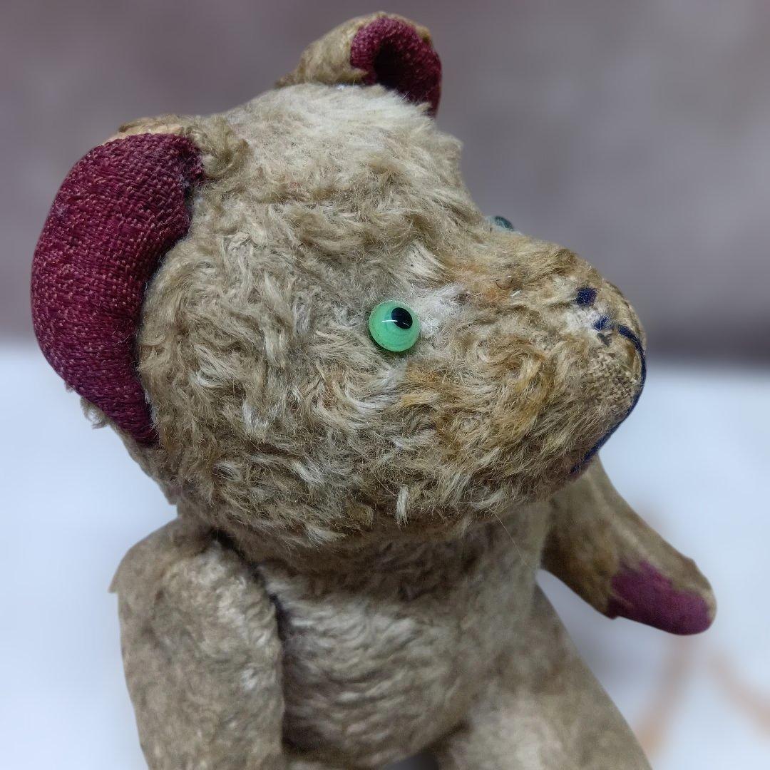 ♥フランスからやって来たボルドー色のアンティーク　JPM?フレンチベア♥ フランスJPM社1940〜50年代 ＊ ビンテージベア ＊ 存在感たっぷり60cm