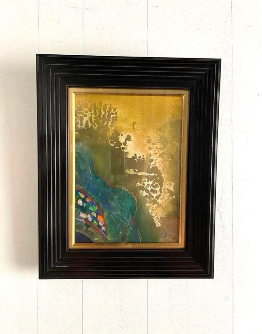 美術品 抽象画　ゴールド　アンティーク雑貨　昭和レトロ　絵画　開運アート
