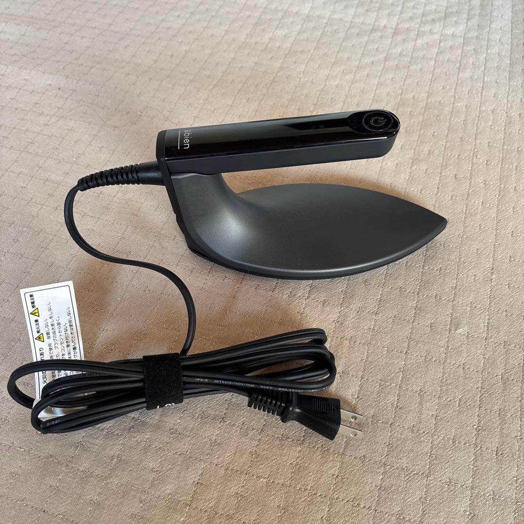 abien ドライアイロン 黒 約2.0m電源コード 専用スタンド付き　美品