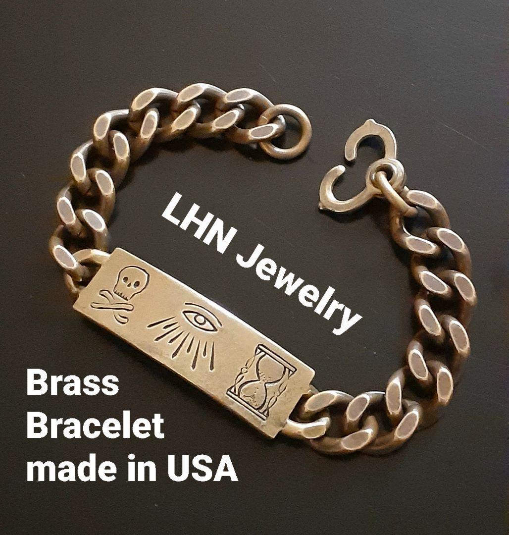 LHN Jewelry　重厚　ブラスブレスレット　エルエイチエヌ　アメリカ製