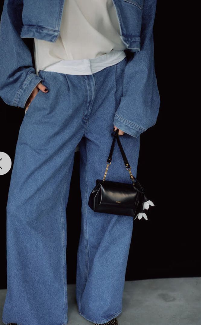 chieko+ ◆ marvelt denim pants サイズ36 sky◆