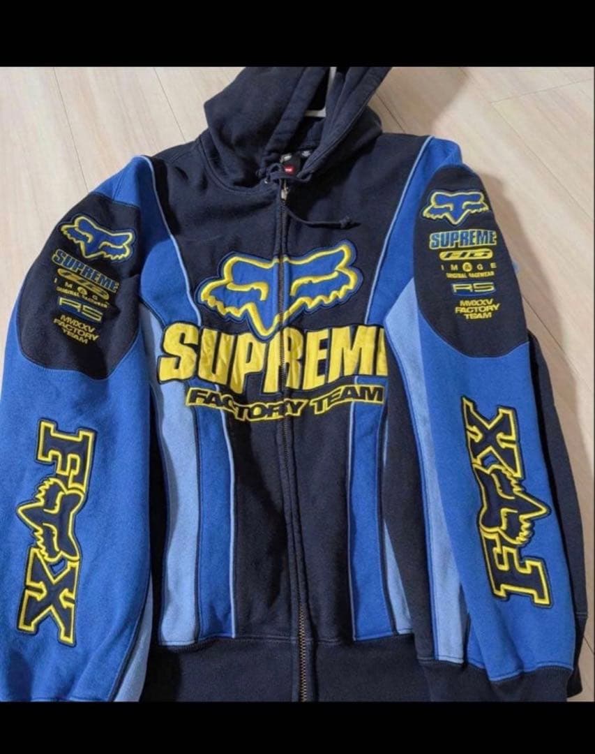Supreme × Fox Racing コラボ フルジップ フーディー L - メルカリ