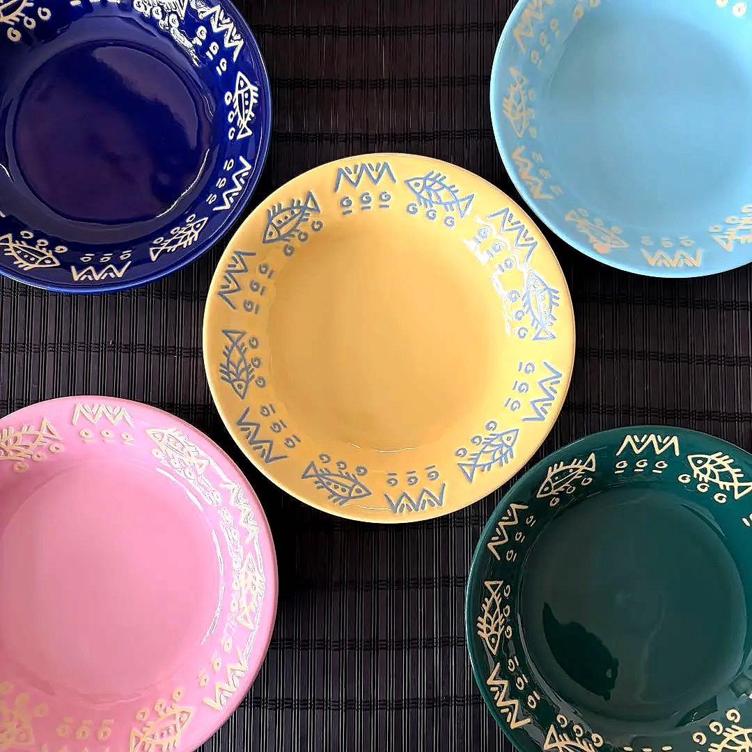 未使用保管品】【藤井風】魚柄ミッチャム カレー皿 パスタ皿 5色