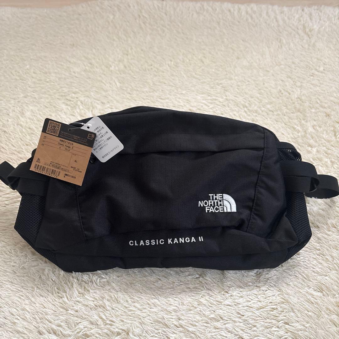 【未使用】ノースフェイス クラシックカンガ2 ボディバッグ 黒 廃盤なのに使える名作！ノースフェイス「クラシック・カンガ2
