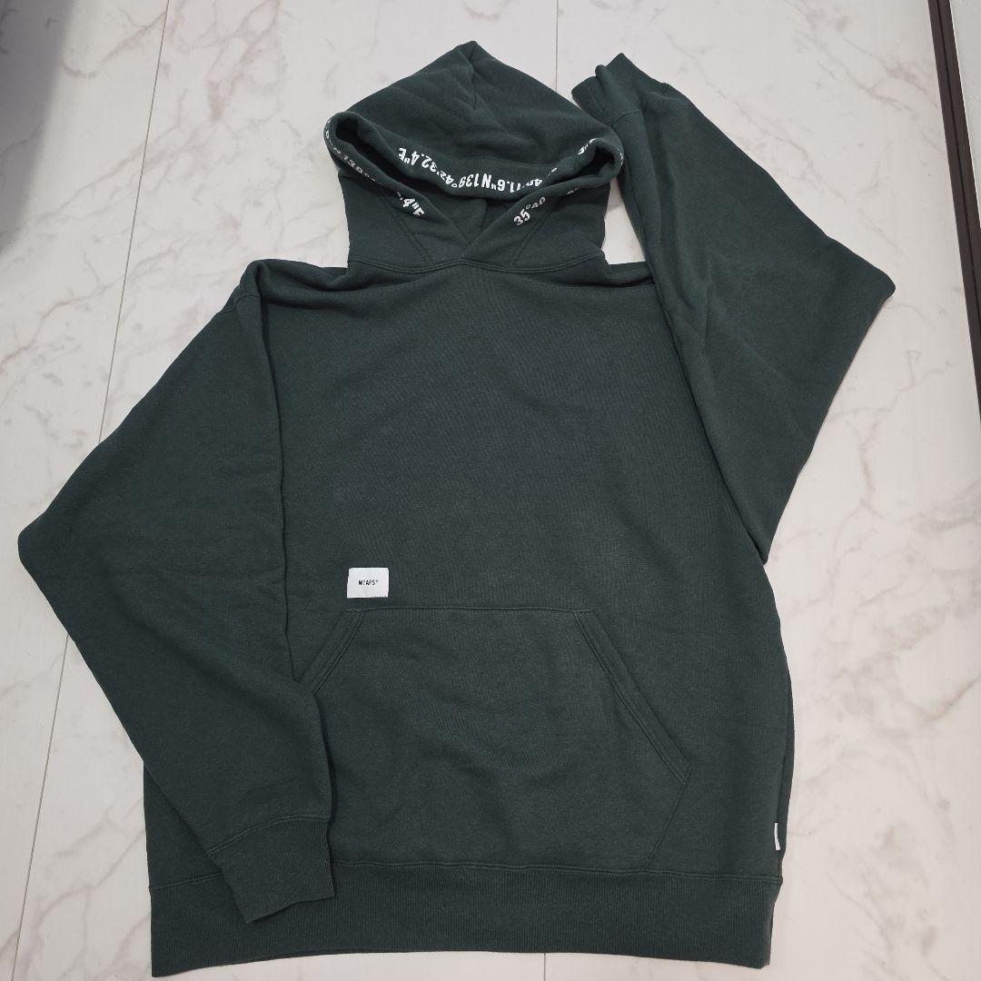 ゆ*う様 WTAPS グリーンクロスボーンフード付きパーカー サイズX 03　最
