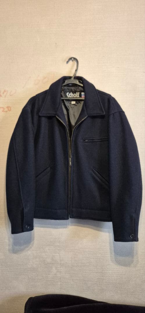 Schott シングルライダース ウールジャケット 42 ネイビー 楽天市場】ショット SCHOTT 643 当店別注 襟付き シングルライダース
