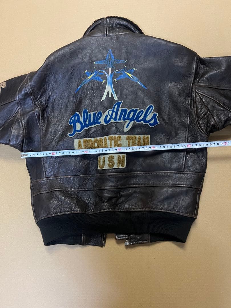 AVIREX ブルーエンジェルス レザーG-1ジャケット XS - メルカリ