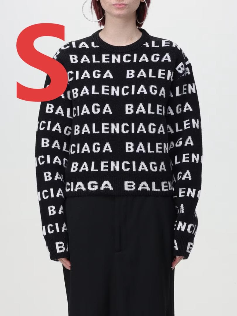 Balenciaga（バレンシアガ） フルロゴ ニットセーター S サイズ
