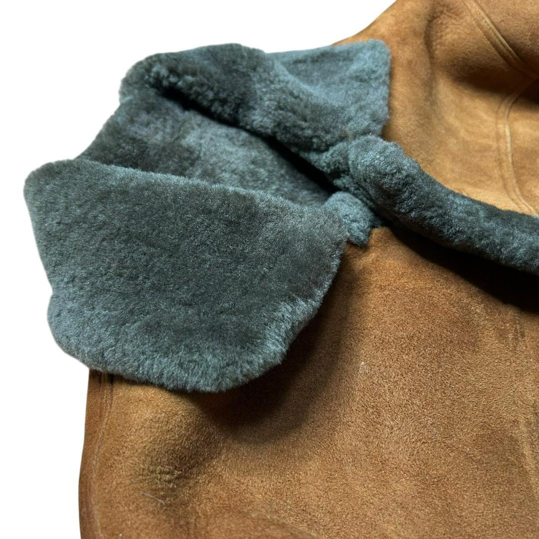 VIA NUOVA リアルムートンジャケット 50 XL 羊革 B-3 茶 希少